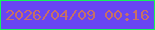 文字の大きさ：5、枠の色：13f45a、背景の色：6946f2、文字の色：c67067 無料ブログパーツのブログ時計