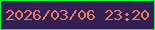 文字の大きさ：3、枠の色：13f740、背景の色：331f54、文字の色：e37e6a 無料ブログパーツのブログ時計