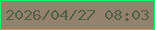 文字の大きさ：1、枠の色：13fb5c、背景の色：95826d、文字の色：506146 無料ブログパーツのブログ時計