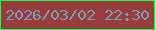 文字の大きさ：1、枠の色：13fe4f、背景の色：993d3c、文字の色：7c9eb9 無料ブログパーツのブログ時計