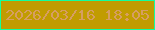 文字の大きさ：3、枠の色：13ff9e、背景の色：c19c01、文字の色：d69e62 無料ブログパーツのブログ時計