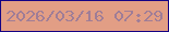 文字の大きさ：3、枠の色：140184、背景の色：e29e85、文字の色：9f7d97 無料ブログパーツのブログ時計