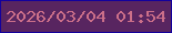 文字の大きさ：4、枠の色：14019c、背景の色：582560、文字の色：cb6f89 無料ブログパーツのブログ時計