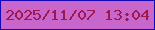 文字の大きさ：1、枠の色：1407b6、背景の色：c966cb、文字の色：9d184c 無料ブログパーツのブログ時計