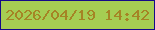 文字の大きさ：1、枠の色：140a89、背景の色：a5cd53、文字の色：a58425 無料ブログパーツのブログ時計