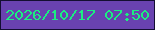 文字の大きさ：5、枠の色：140e32、背景の色：6942b0、文字の色：1bef81 無料ブログパーツのブログ時計