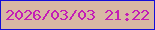 文字の大きさ：4、枠の色：140ed9、背景の色：d8b8a4、文字の色：c41db6 無料ブログパーツのブログ時計