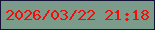 文字の大きさ：4、枠の色：141234、背景の色：7b9c8a、文字の色：f40c0b 無料ブログパーツのブログ時計