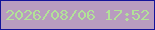 文字の大きさ：2、枠の色：141399、背景の色：b89cbf、文字の色：b2e298 無料ブログパーツのブログ時計