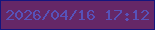 文字の大きさ：4、枠の色：14157e、背景の色：652767、文字の色：5752b9 無料ブログパーツのブログ時計