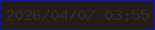 文字の大きさ：4、枠の色：141796、背景の色：261c16、文字の色：342a35 無料ブログパーツのブログ時計