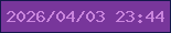 文字の大きさ：4、枠の色：14184b、背景の色：78369b、文字の色：ca85dd 無料ブログパーツのブログ時計