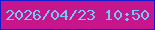 文字の大きさ：3、枠の色：141ace、背景の色：c7168c、文字の色：78c5f9 無料ブログパーツのブログ時計