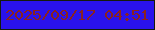 文字の大きさ：4、枠の色：141b0b、背景の色：2a12ec、文字の色：892220 無料ブログパーツのブログ時計