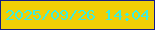 文字の大きさ：4、枠の色：141b86、背景の色：f0ce05、文字の色：3dedde 無料ブログパーツのブログ時計