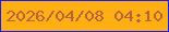 文字の大きさ：2、枠の色：141df8、背景の色：ffaf12、文字の色：b2633f 無料ブログパーツのブログ時計