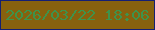 文字の大きさ：2、枠の色：141f74、背景の色：87610e、文字の色：3e934b 無料ブログパーツのブログ時計