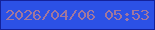 文字の大きさ：5、枠の色：14229b、背景の色：2c51e6、文字の色：a1779e 無料ブログパーツのブログ時計