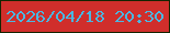 文字の大きさ：2、枠の色：142400、背景の色：d02e2b、文字の色：4ab7e2 無料ブログパーツのブログ時計