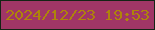 文字の大きさ：5、枠の色：142415、背景の色：a03666、文字の色：ae840a 無料ブログパーツのブログ時計