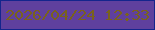 文字の大きさ：4、枠の色：14258d、背景の色：5f409e、文字の色：79621d 無料ブログパーツのブログ時計