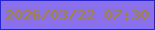 文字の大きさ：1、枠の色：1425f9、背景の色：8a71eb、文字の色：a78718 無料ブログパーツのブログ時計