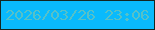 文字の大きさ：2、枠の色：142620、背景の色：09bafc、文字の色：56c1c8 無料ブログパーツのブログ時計