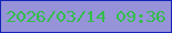 文字の大きさ：1、枠の色：1426b7、背景の色：9793d9、文字の色：33bc4a 無料ブログパーツのブログ時計