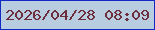 文字の大きさ：4、枠の色：1428c4、背景の色：b8cee0、文字の色：6c2d3c 無料ブログパーツのブログ時計