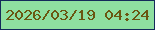 文字の大きさ：1、枠の色：142a5a、背景の色：8edfa0、文字の色：6a5611 無料ブログパーツのブログ時計