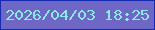 文字の大きさ：4、枠の色：142baf、背景の色：6f67c6、文字の色：89ece9 無料ブログパーツのブログ時計