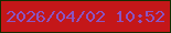 文字の大きさ：2、枠の色：142d01、背景の色：c41719、文字の色：8b54c2 無料ブログパーツのブログ時計
