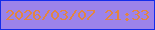 文字の大きさ：3、枠の色：142dea、背景の色：9c83ea、文字の色：e28542 無料ブログパーツのブログ時計