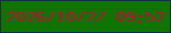 文字の大きさ：4、枠の色：142e43、背景の色：0f7500、文字の色：be0c3b 無料ブログパーツのブログ時計