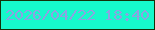 文字の大きさ：2、枠の色：143008、背景の色：16f9cb、文字の色：8ca2e2 無料ブログパーツのブログ時計