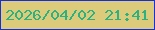 文字の大きさ：5、枠の色：1430dd、背景の色：dccb7b、文字の色：2cb280 無料ブログパーツのブログ時計