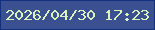 文字の大きさ：3、枠の色：143180、背景の色：3b5091、文字の色：dbf4bd 無料ブログパーツのブログ時計