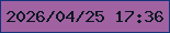 文字の大きさ：5、枠の色：14327a、背景の色：a162a1、文字の色：0b1721 無料ブログパーツのブログ時計