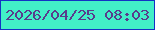 文字の大きさ：4、枠の色：1432c4、背景の色：42efc7、文字の色：593c8c 無料ブログパーツのブログ時計