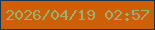 文字の大きさ：2、枠の色：143759、背景の色：cd5f07、文字の色：9ab173 無料ブログパーツのブログ時計