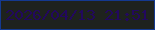 文字の大きさ：4、枠の色：14398f、背景の色：1e221e、文字の色：22085e 無料ブログパーツのブログ時計