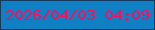 文字の大きさ：5、枠の色：143a60、背景の色：1080c5、文字の色：f4105e 無料ブログパーツのブログ時計