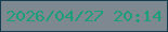 文字の大きさ：3、枠の色：143d50、背景の色：7e8890、文字の色：1c9f78 無料ブログパーツのブログ時計