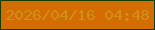 文字の大きさ：3、枠の色：143e05、背景の色：d46d01、文字の色：d08f1b 無料ブログパーツのブログ時計