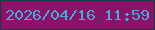 文字の大きさ：3、枠の色：143e3e、背景の色：8c1168、文字の色：3facdb 無料ブログパーツのブログ時計