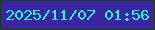 文字の大きさ：2、枠の色：144109、背景の色：3926a0、文字の色：26ffcb 無料ブログパーツのブログ時計