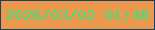 文字の大きさ：4、枠の色：144169、背景の色：ec984d、文字の色：3ae181 無料ブログパーツのブログ時計