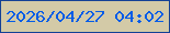 文字の大きさ：1、枠の色：144195、背景の色：d3caa7、文字の色：025ce7 無料ブログパーツのブログ時計