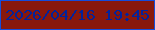 文字の大きさ：4、枠の色：144ddc、背景の色：88180d、文字の色：03229b 無料ブログパーツのブログ時計