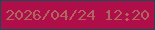 文字の大きさ：1、枠の色：144e58、背景の色：af0e48、文字の色：ae6760 無料ブログパーツのブログ時計